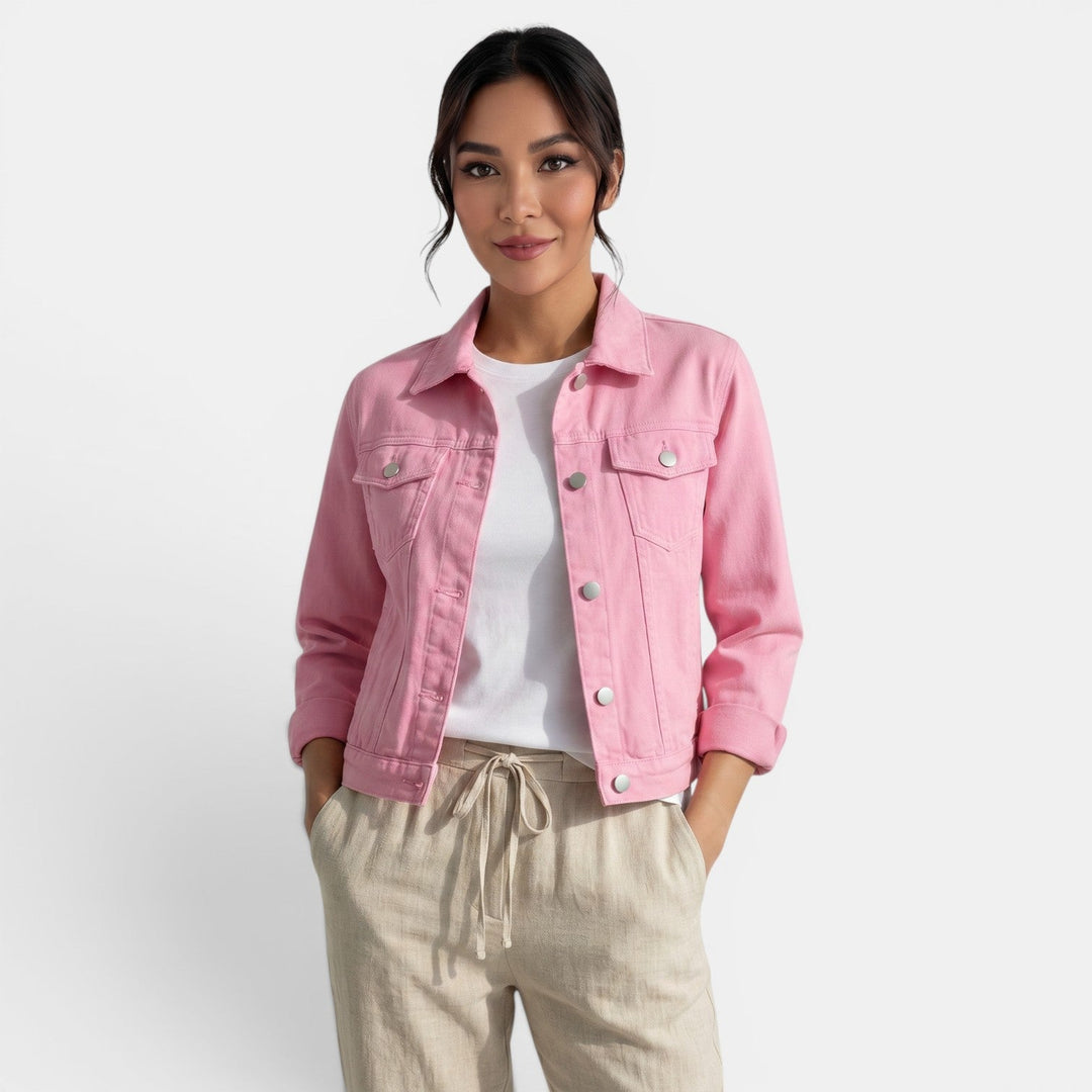 Women's urban fashion fitted jacket, designed for comfort and modern casual style.