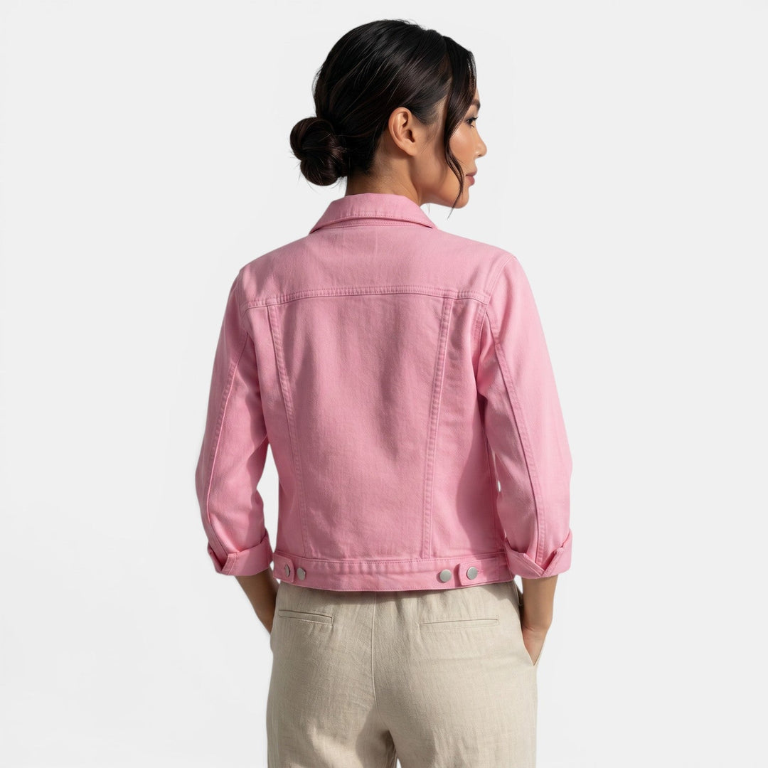 Stylish ladies' fitted jacket, excellent for everyday wear, offering comfort and urban flair.