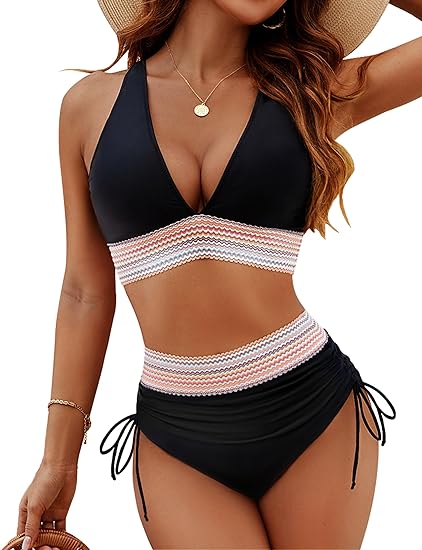 Stylish women's high waist bikini, tummy control feature for a sleek and modern look.