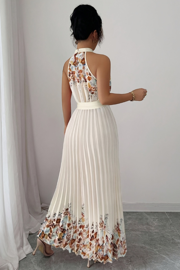 Versatile square neck floral midi dress, perfect for summer casual or elegant events.