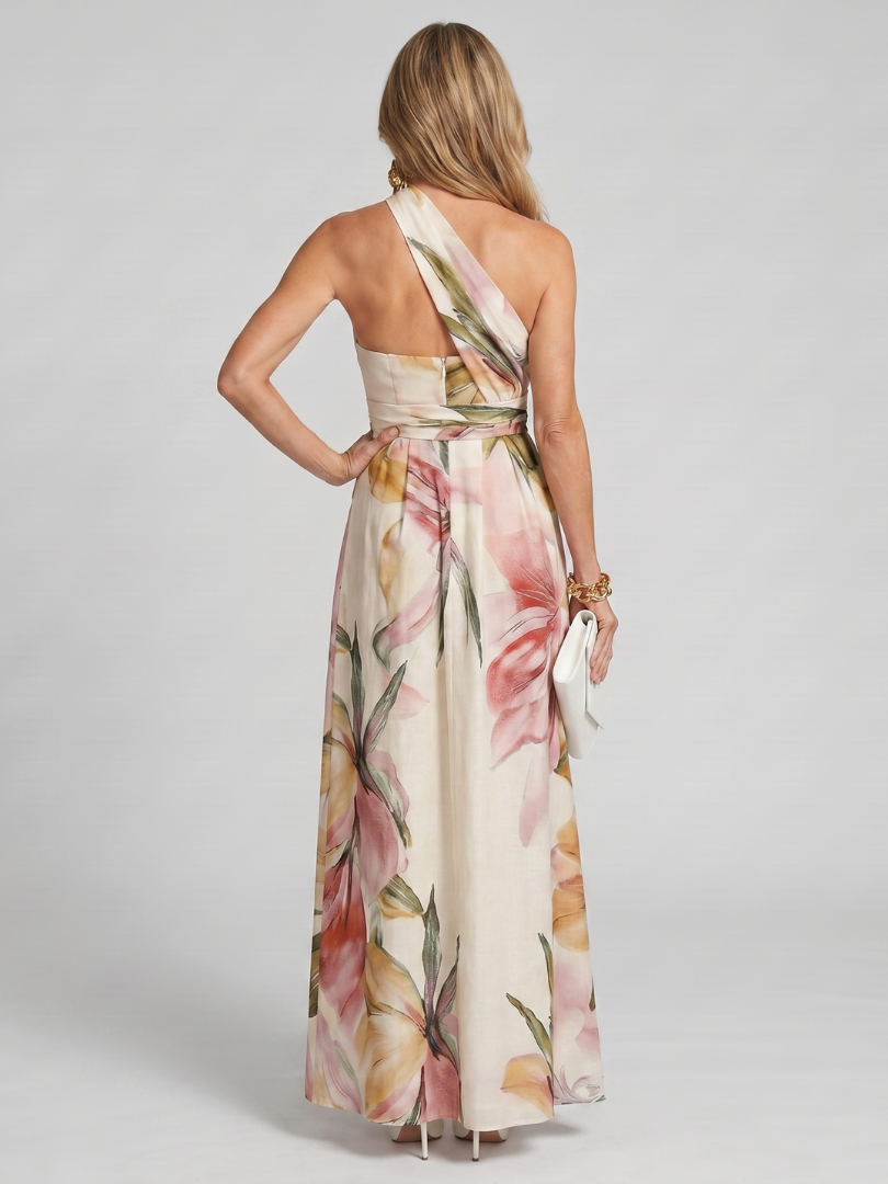 Women's pull-on halter maxi dress. Enjoy flowing comfort and chic style for summer casual or party wear.