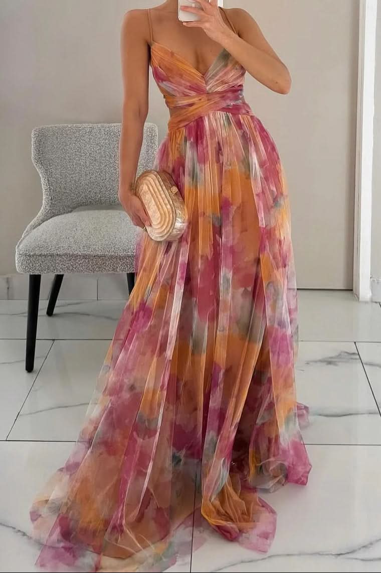 Women's flowing sleeveless maxi dress, perfect for effortless summer style & comfort.
