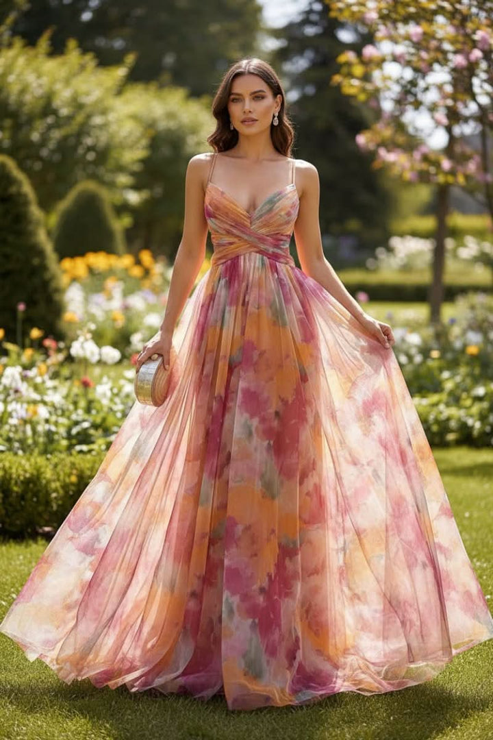 Elegant women's flowy maxi dress, sleeveless design, ideal for casual wear or vacation.