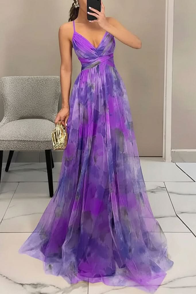 Brightly colored sleeveless maxi dress for women, elegant and flowy, perfect for any occasion.