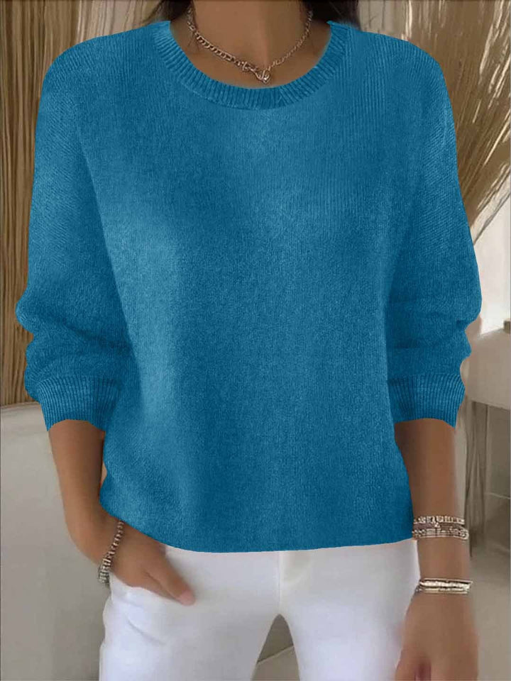 Comfort-first women's flowy sweater, effortlessly chic long sleeve pullover. Versatile for any day.