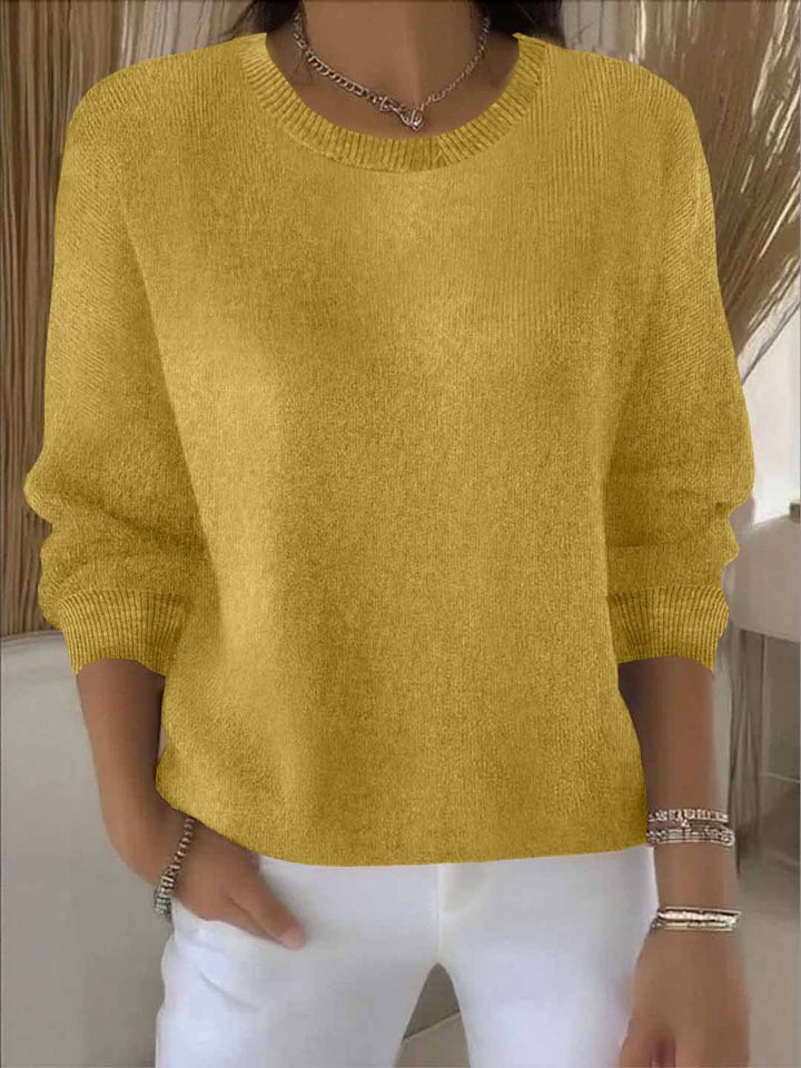 Winter women's flowy pullover, cozy & stylish for cold weather layering. Everyday casual chic sweater.