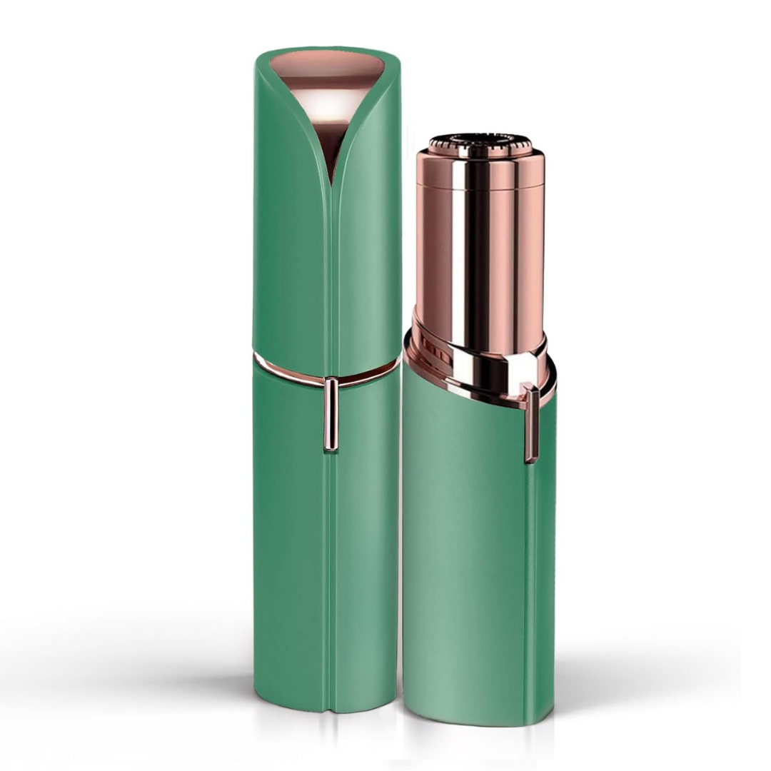 Compact women's beauty tool: gentle facial hair remover for a flawless and smooth complexion.