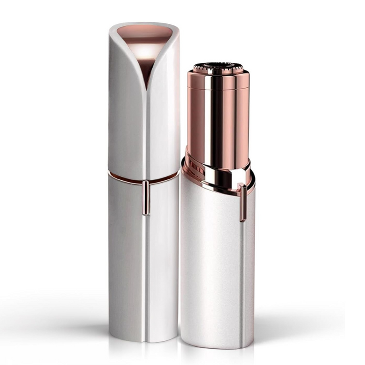 Women's facial care device for pain-free hair removal, enhancing smooth skin & makeup application.
