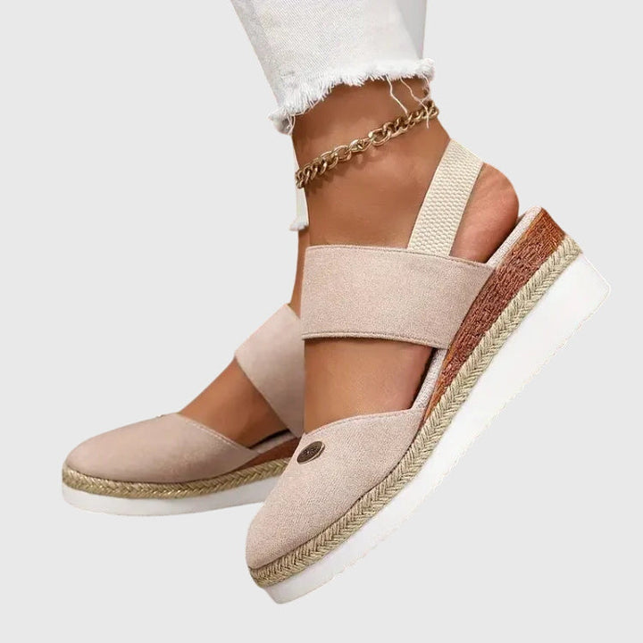 Slip-on Harriet orthopedic sandals for women, easy wear, cushioned walking & arch support.