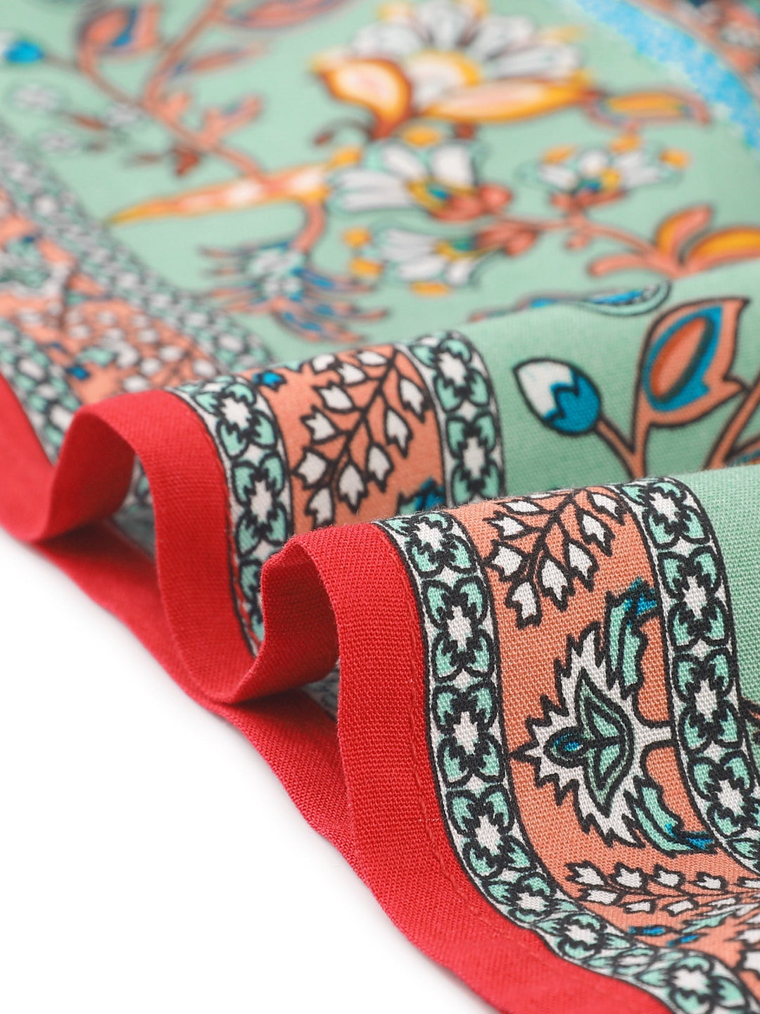 Festival favorite women's high waist printed maxi skirt, flowing side slit for dancing.