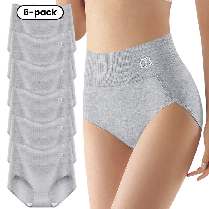 Essential 6-pack of women's high-waist shaping intimates for a smooth look & tummy control.