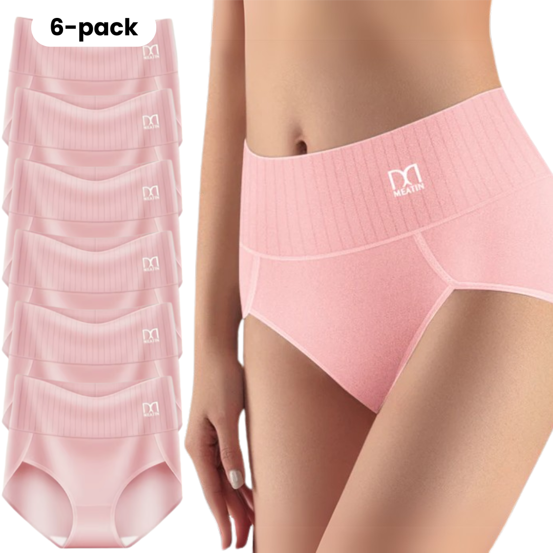Body shaper high-waist panties, a 6-pack of seamless women's underwear for daily comfort.