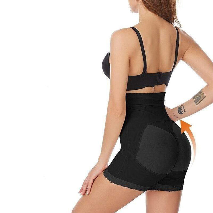 Comfortable high-waist tummy control shorts for women, seamless body shaper offers smooth silhouette & butt lift.