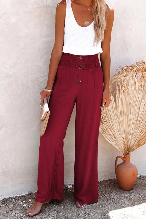 Elegant women's high-waisted trousers, tailored comfort for a professional officewear look.