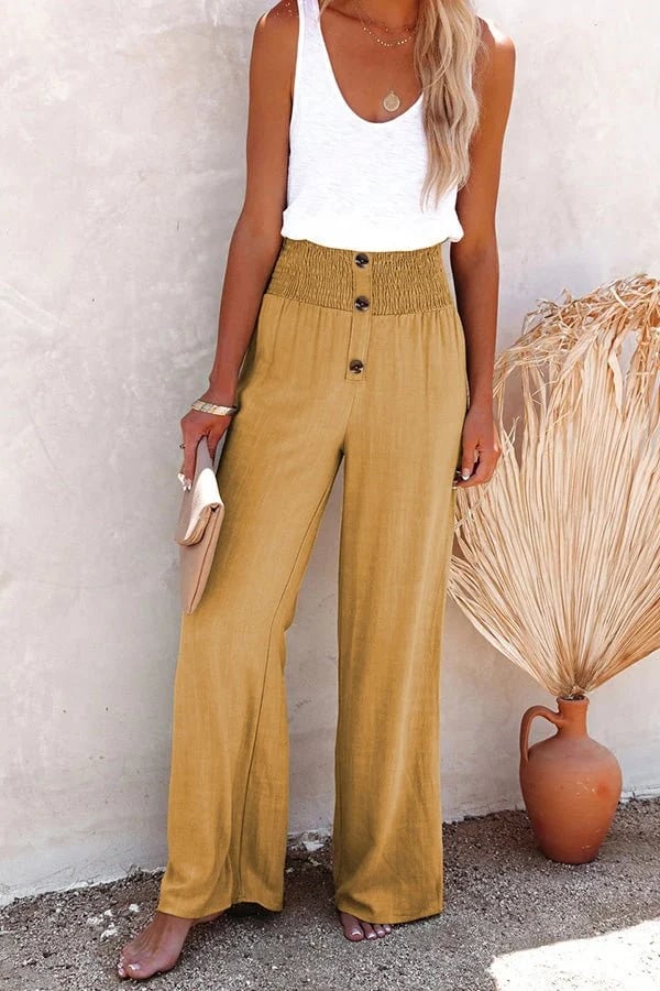 Structured yet comfortable women's high-waisted tailored pants, great for a polished look.