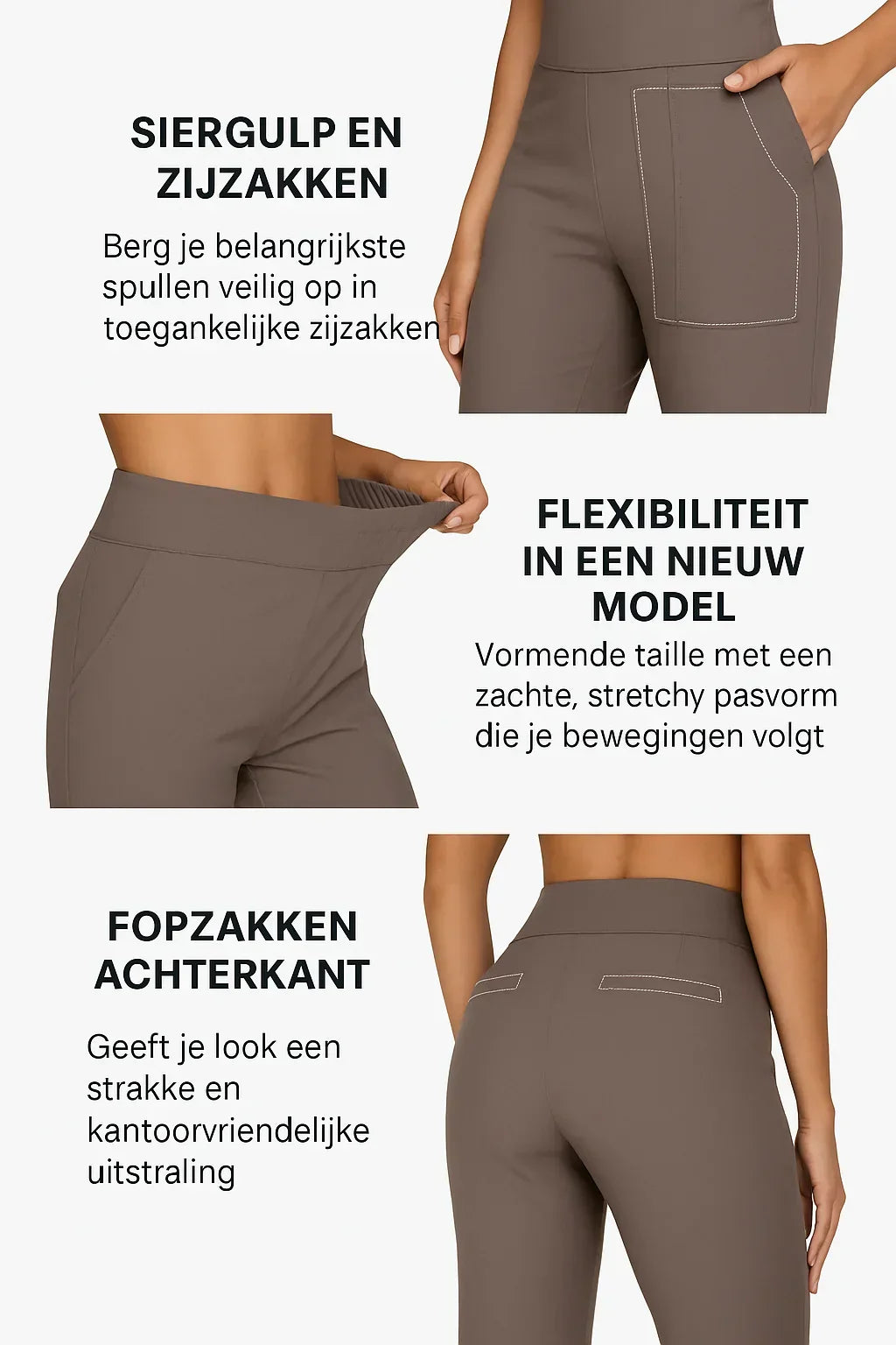 Casual women's wide-leg pants, high-waisted and super comfortable with essential side pockets.