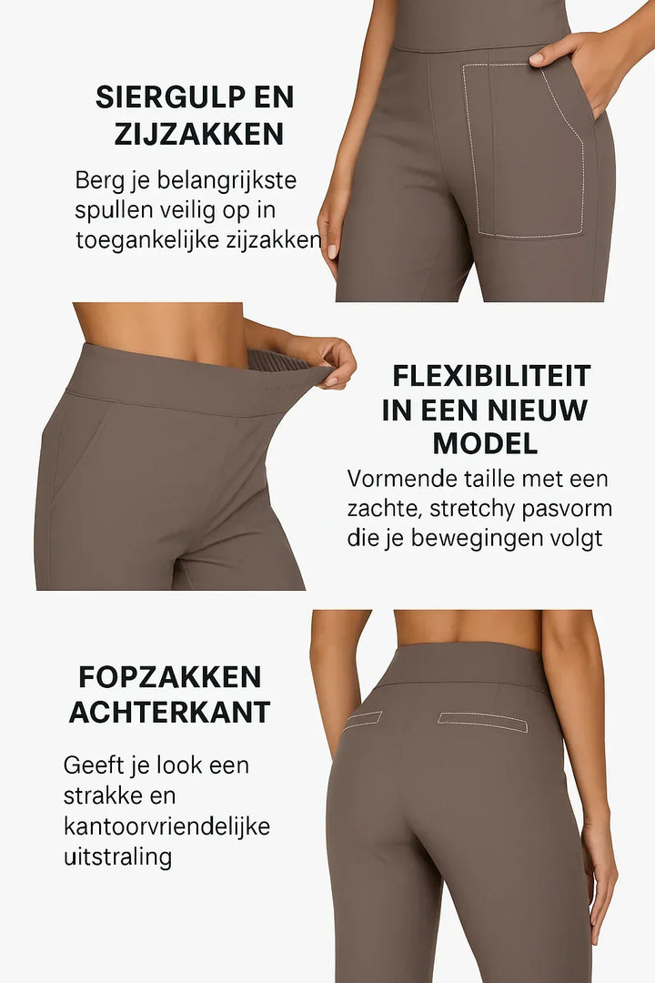 Casual women's wide-leg pants, high-waisted and super comfortable with essential side pockets.