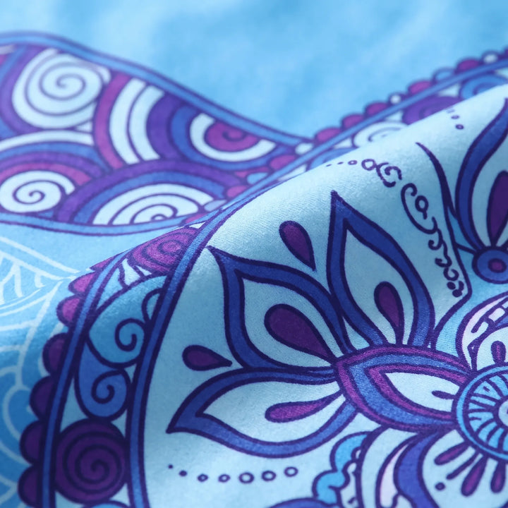 Oversized tropical beach towel poncho, perfect as a swim cover-up for poolside, vacation, or water sports.