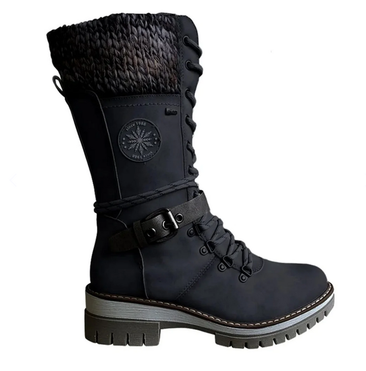 Cozy women's insulated ankle boots. Ideal for light snow & comfortable daily winter wear. Warm & stylish footwear.