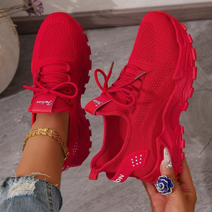 Women's comfortable lace-up orthopedic sneakers, perfect for walking, everyday wear, and athletic style.