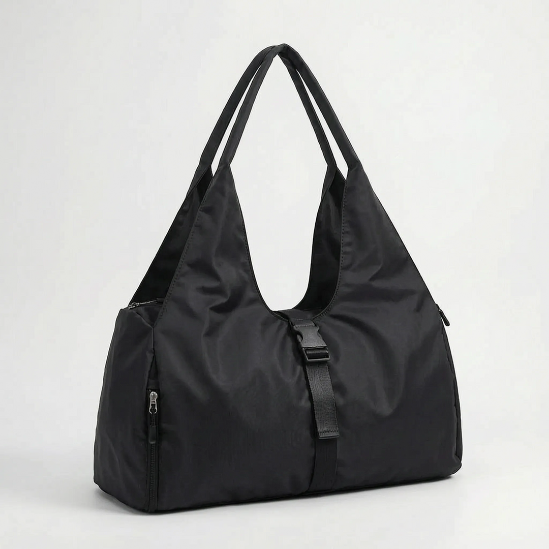 Women's ultimate gym and sports duffel bag. Large capacity, travel-friendly, with practical shoe compartment.