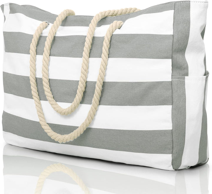 Heavy-duty women's large capacity beach tote, waterproof and sandproof.