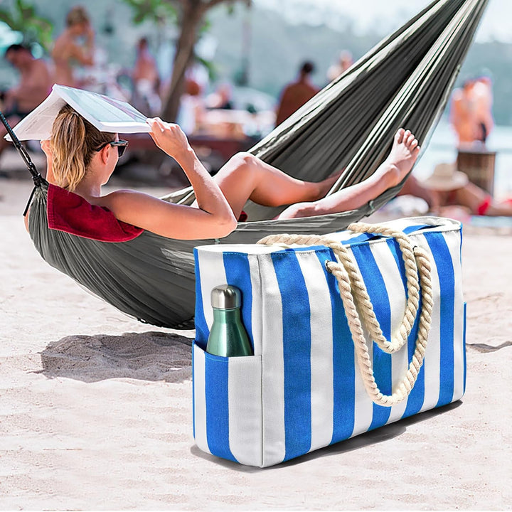 Easy-clean waterproof women's beach tote, sandproof and spacious.
