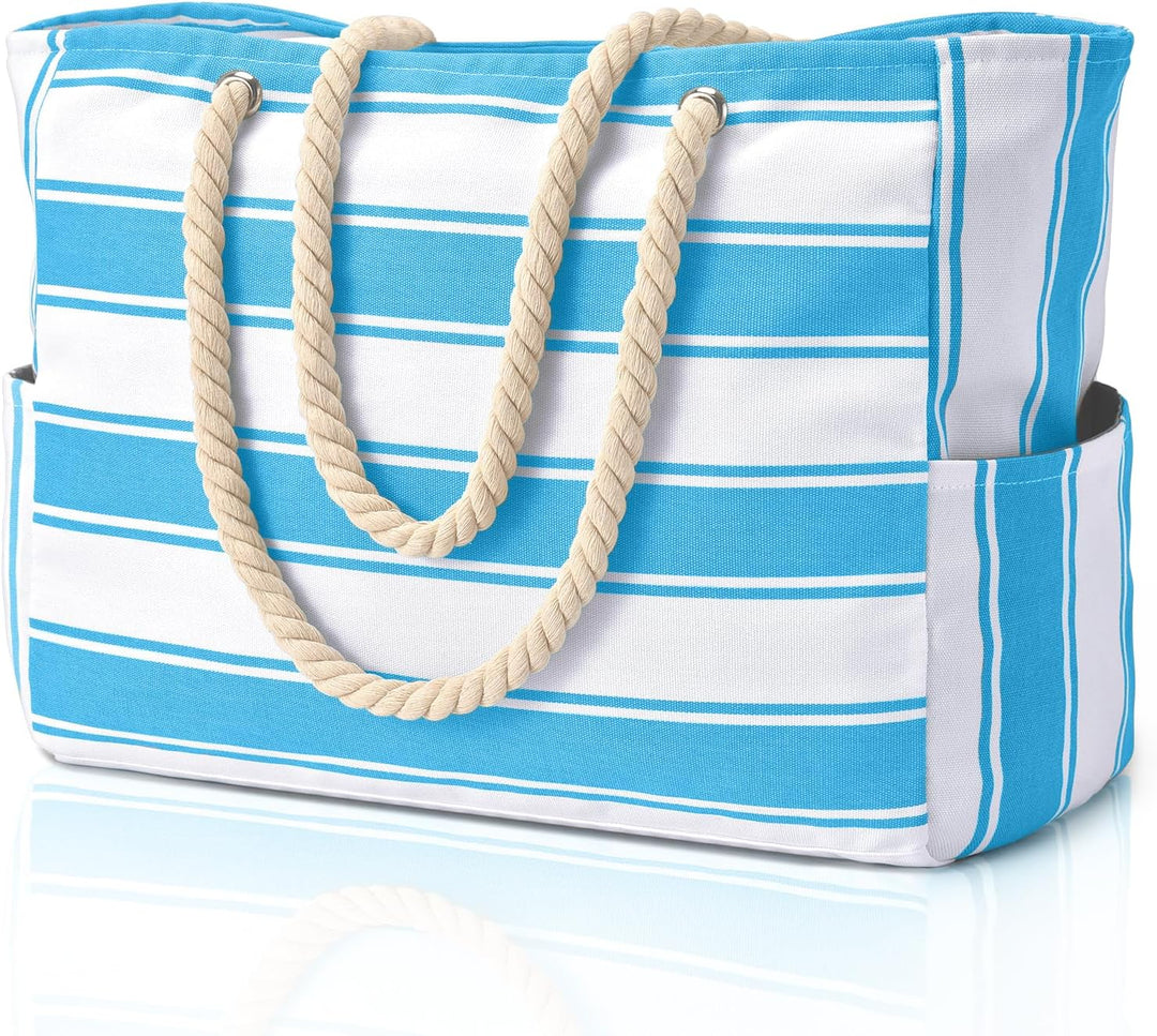 Women's vacation bag, large capacity, waterproof, and sandproof for hassle-free travel.