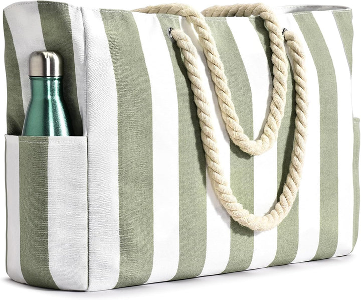 Women's large capacity pool bag, waterproof and sandproof design for convenience.