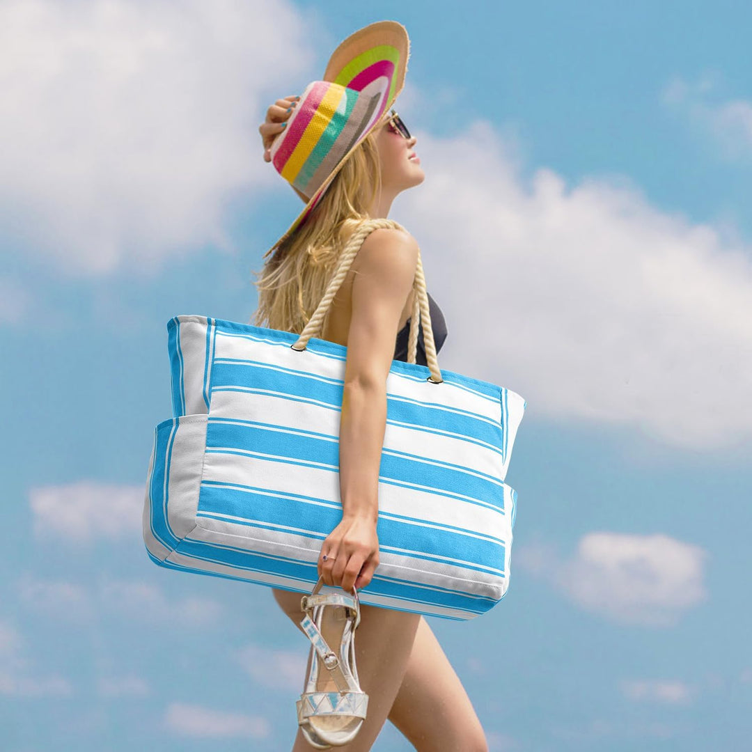 Versatile waterproof sandproof carryall bag for women, a summer essential.