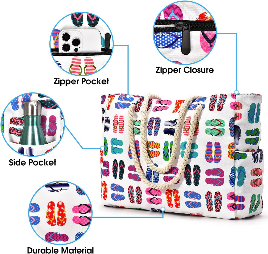 Women's active lifestyle waterproof beach tote, large and sandproof.