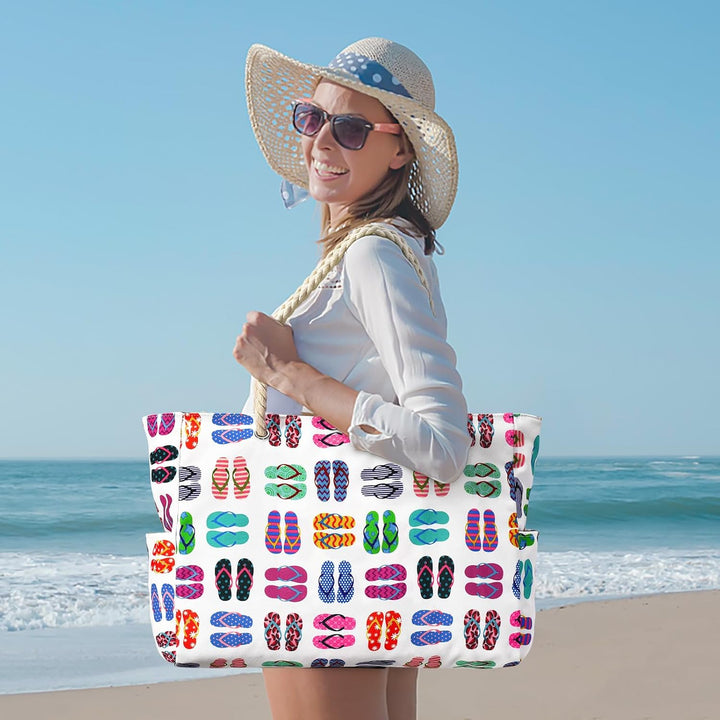 Women's sturdy waterproof sandproof bag, large for all your summer items.