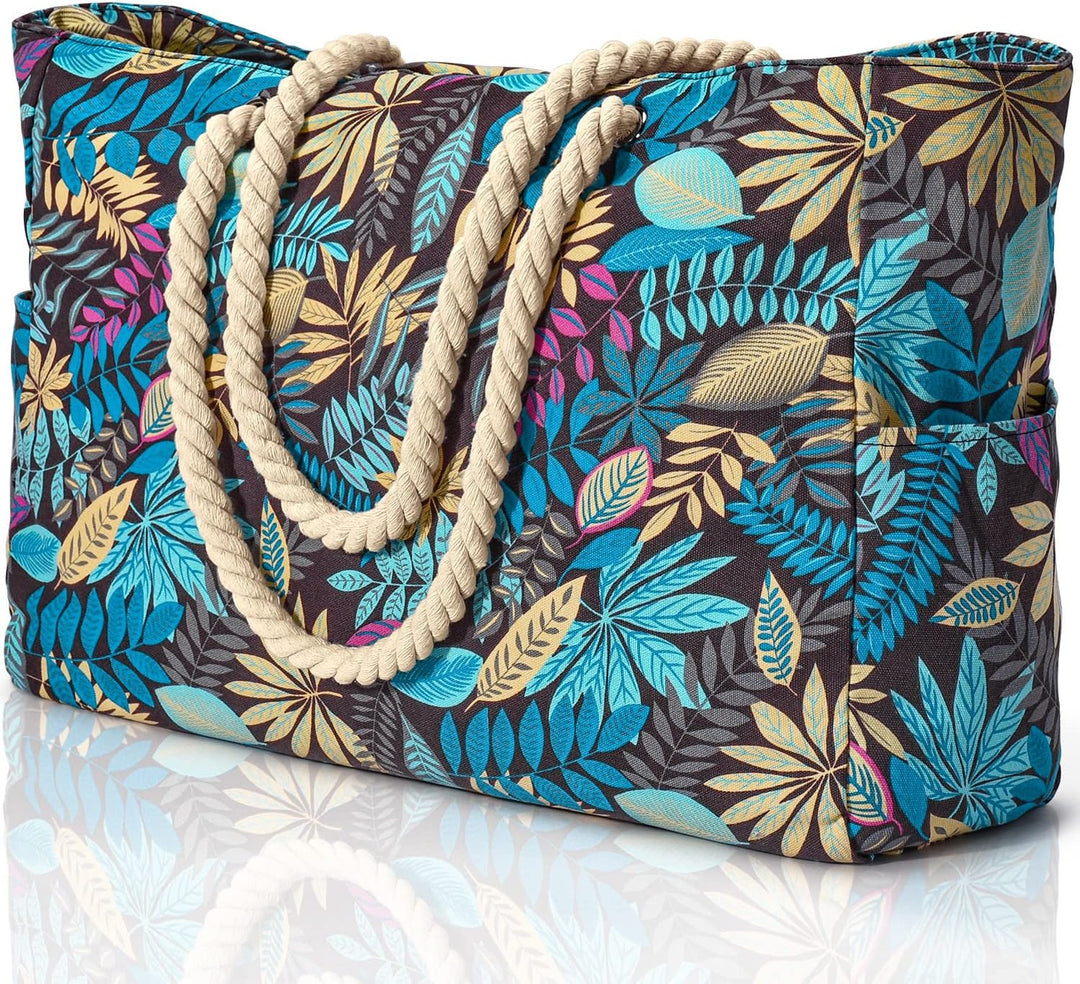 Women's all-weather large beach tote, waterproof and sandproof.