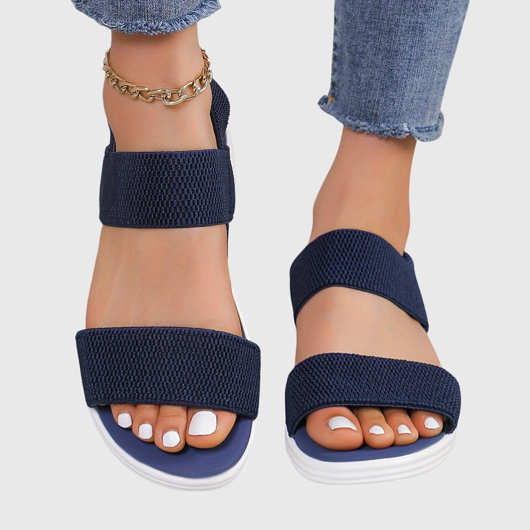 Orthopedic summer sandals for women, lightweight with adjustable arch support and slip-resistant sole.