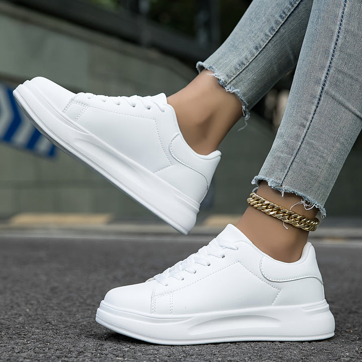 Close-up of cushioned interior in women's lightweight orthopedic sneakers for all-day comfort.