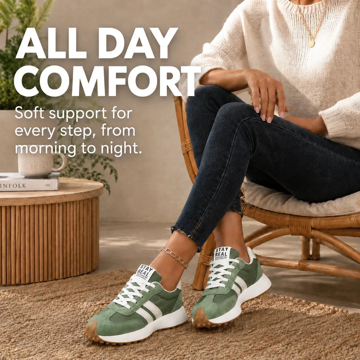 Supportive orthopedic sneakers for women, offering everyday comfort & arch support.