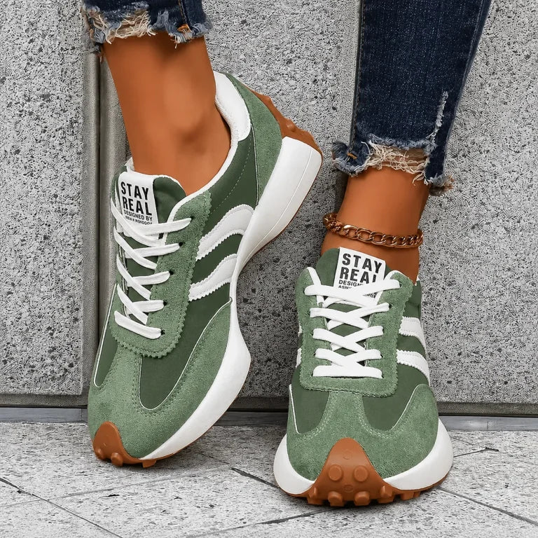 Women's comfort walking shoes with excellent arch support & breathable design.