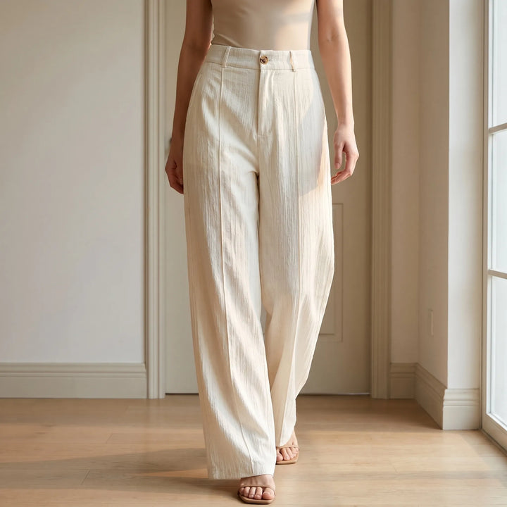 Women's lightweight wide-leg summer pants, perfect for comfortable and breathable everyday wear.