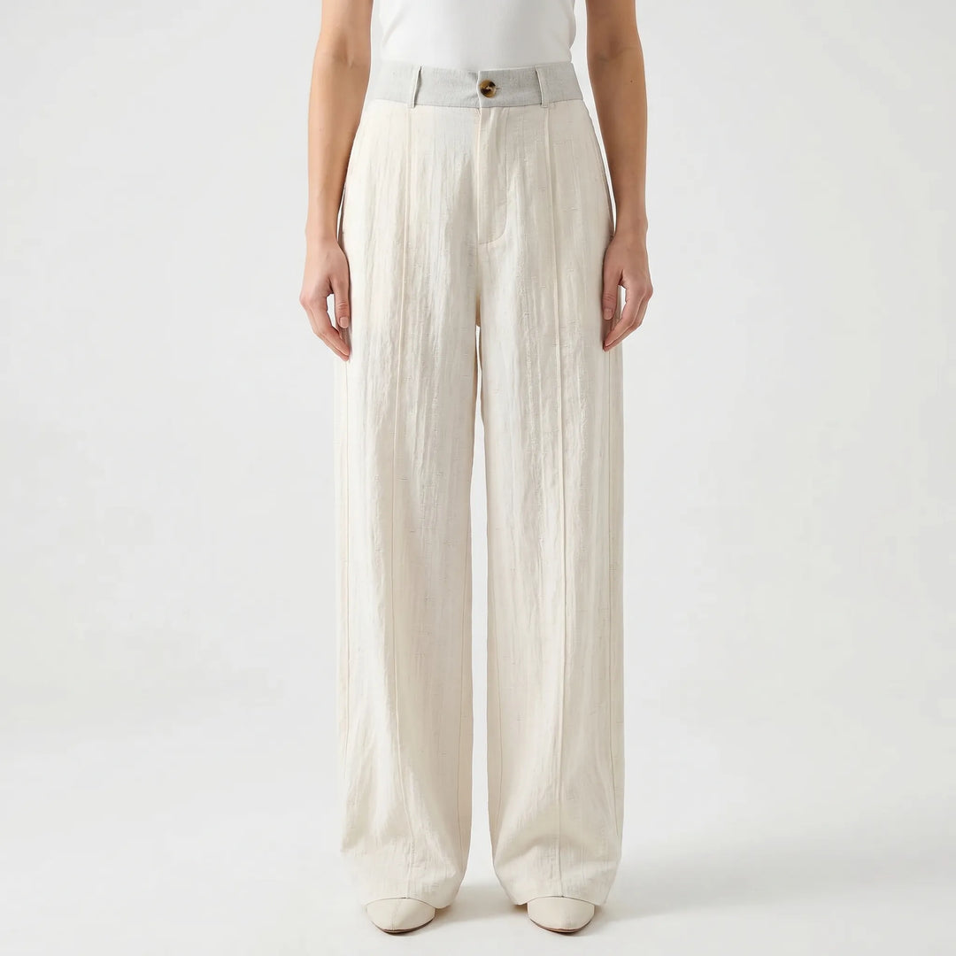 Flowy wide-leg summer trousers for women, designed for a relaxed fit and ultimate breathable comfort.