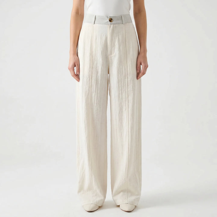 Flowy wide-leg summer trousers for women, designed for a relaxed fit and ultimate breathable comfort.