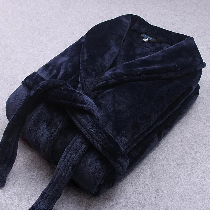 Women's cozy lightweight winter bathrobe with adjustable belt & side pockets for convenience & comfort.