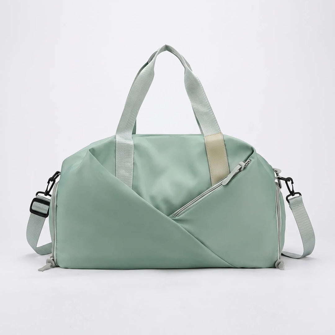 Durable women's activewear gym bag, perfect for workouts, sports, & daily use. Designed for organization.