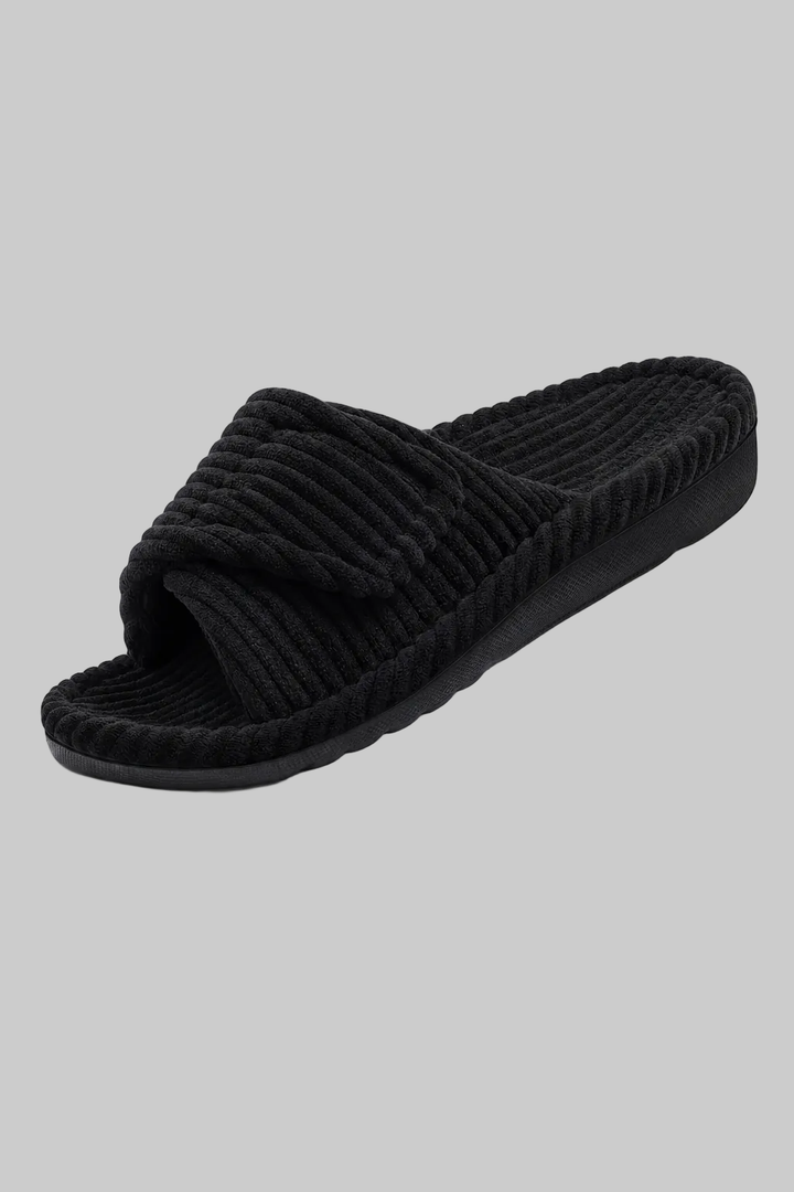 Stylish women's casual slip-on open toe wedge sandals with arch support for comfortable summer daily wear.