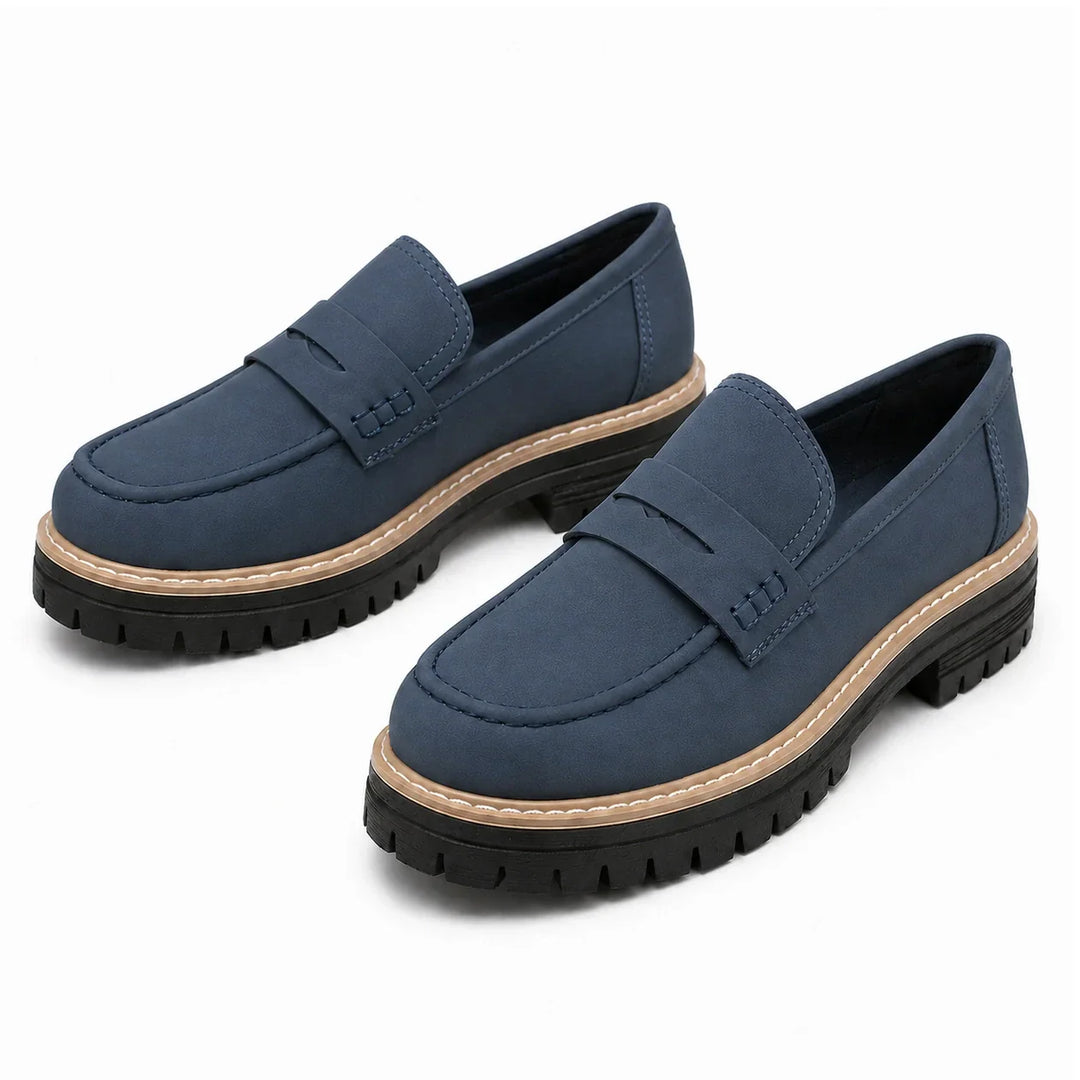 Women's orthopaedic comfort loafers with a wide toe box, ideal for everyday casual wear.