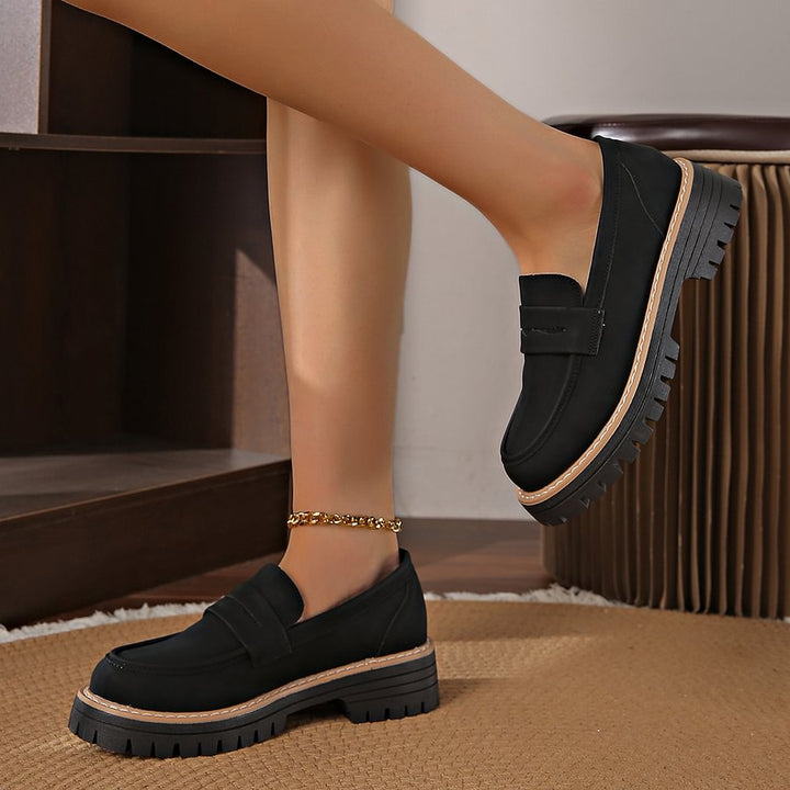 Easy slip-on women's orthopaedic loafers, wide toe box for convenient, supportive everyday wear.