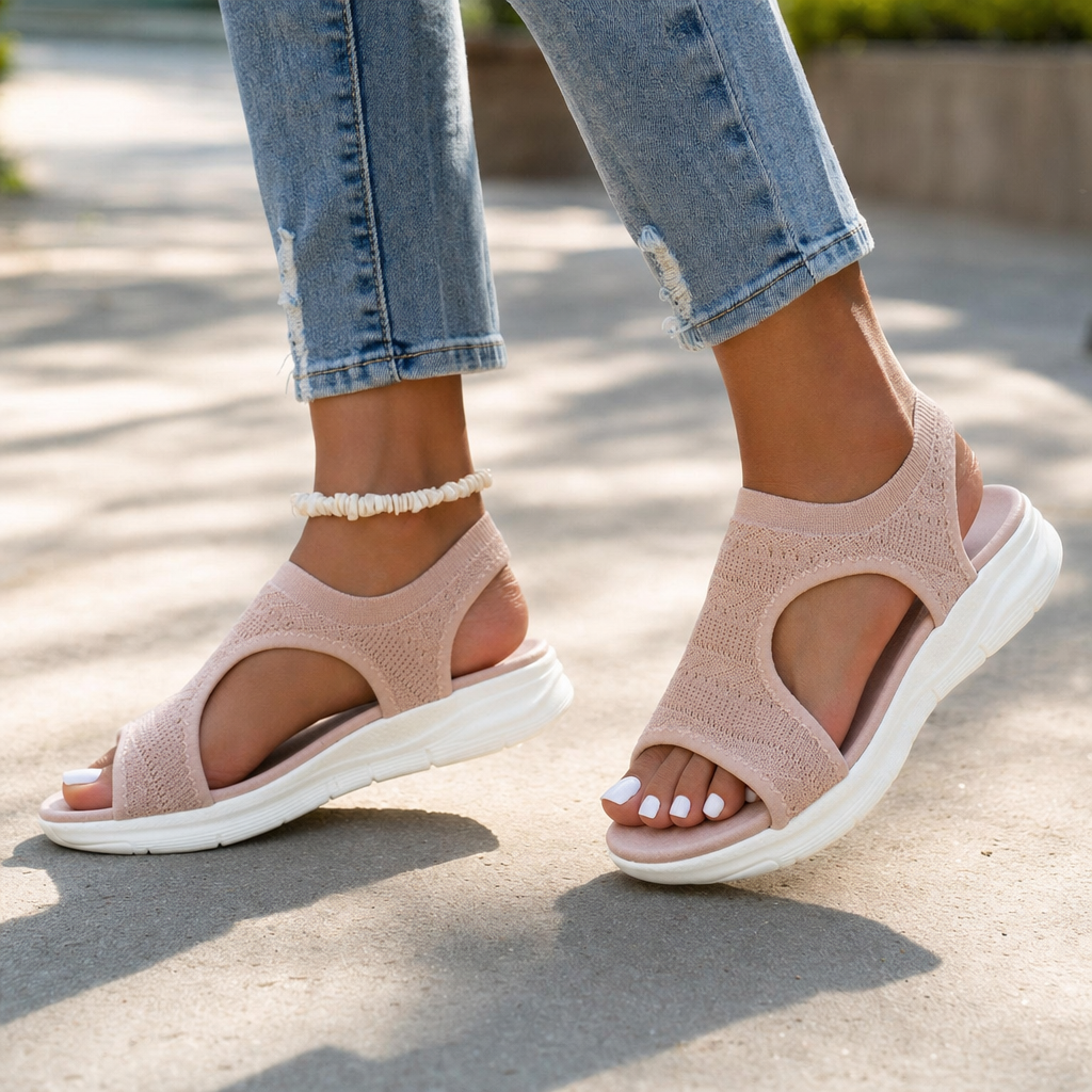 Orthopedic women's sandals for arch support & pain relief. Features a cushioned footbed & non-slip sole for daily wear.