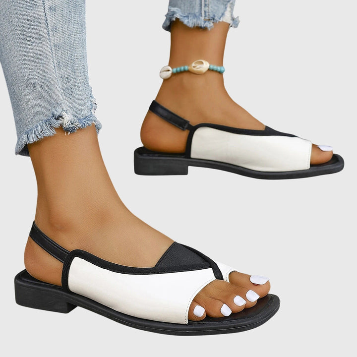 Multi-color women's orthopedic sandals, cushioned for all-day comfort. Ideal beach and casual summer footwear.