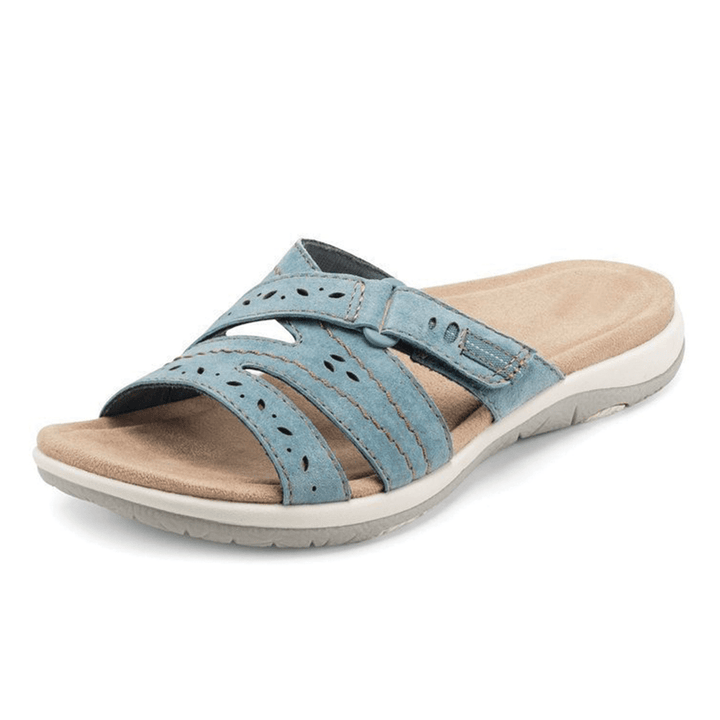 Orthopedic women's walking sandals with wide toe box & arch support, providing ultimate comfort for summer.