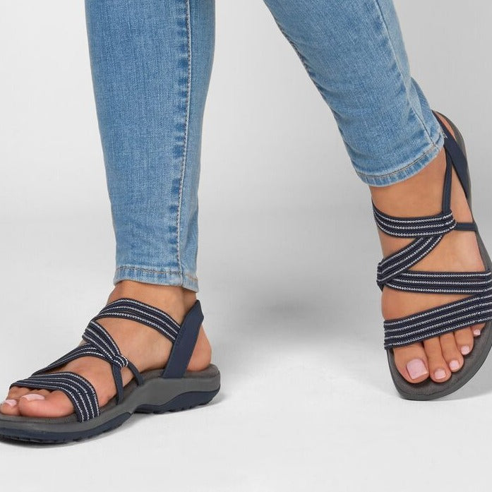 Adjustable strap orthopedic sandals for women, providing superior arch support, comfort, and stability.