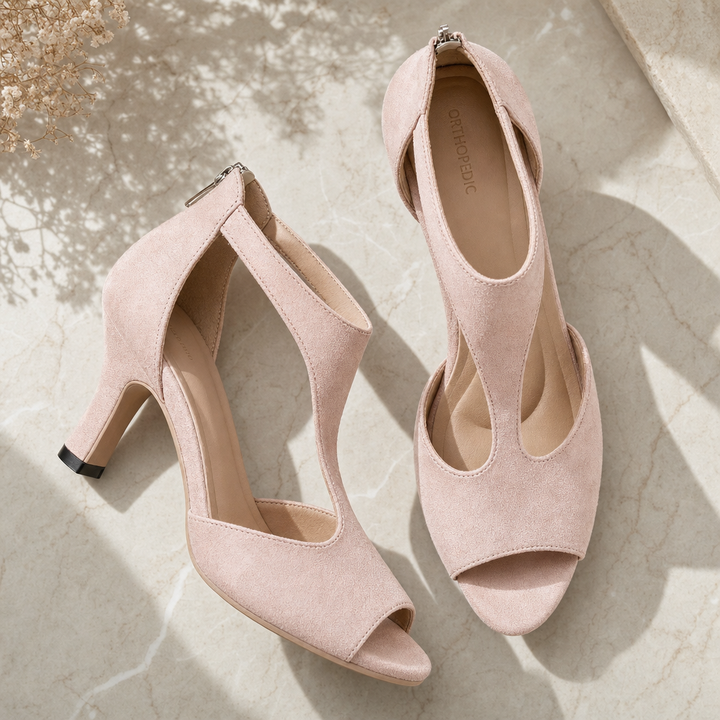 Elegant women's high heels with orthopedic cushioning for superior foot support & comfort.